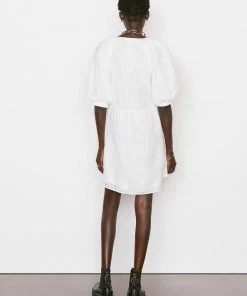 Best Sale β¨ Frame-denim Eyelet Puff Sleeve π Dress -- Blanc 𧨠15 Frame-denim Eyelet Puff Sleeve Dress -- Blanc