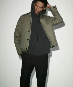 Frame-denim The Twill Club Jacket -- Khaki Green