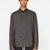 Frame-denim Men Classic Poplin Shirt -- Military Green