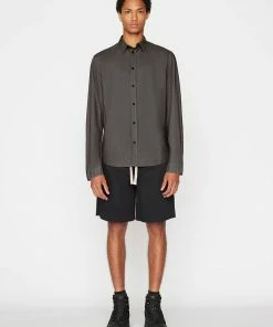 Frame-denim Men Classic Poplin Shirt -- Military Green