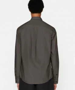 Frame-denim Men Classic Poplin Shirt -- Military Green