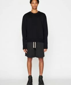 Frame-denim Men Cotton Wide Short -- Noir