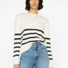 Frame-denim Women Clean Crewneck Sweater -- Off White Multi