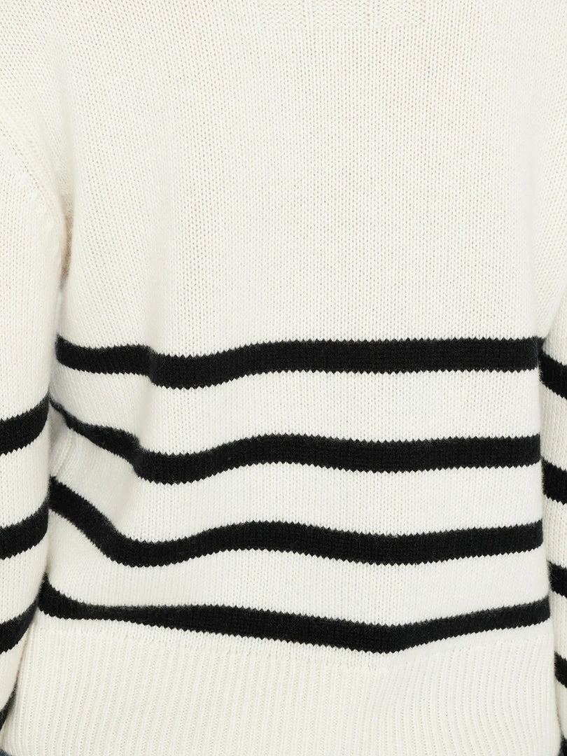 Outlet π― Frame-denim π© Women Clean Crewneck Sweater -- Off White Multi π― 5 Frame-denim Women Clean Crewneck Sweater -- Off White Multi