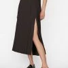Frame-denim Pleated Wrap Skirt -- Americano