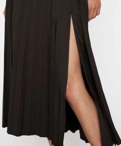 Frame-denim Pleated Wrap Skirt -- Americano