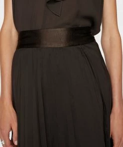 Frame-denim Pleated Wrap Skirt -- Americano