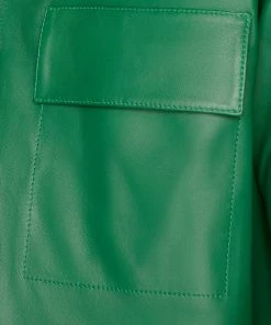 Promo π Frame-denim Men Short Sleeve Leather π Shirt -- π Dress Green 𧨠11 Frame-denim Men Short Sleeve Leather Shirt -- Dress Green