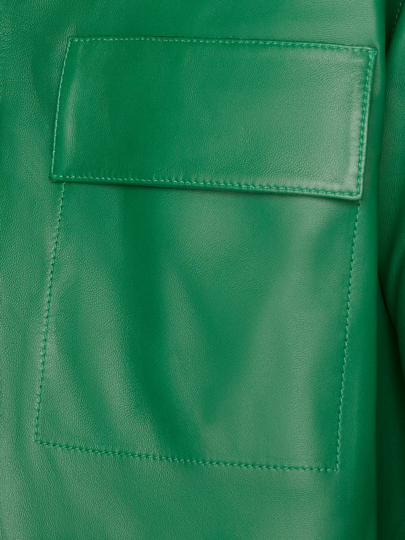 Promo π Frame-denim Men Short Sleeve Leather π Shirt -- π Dress Green 𧨠4 Frame-denim Men Short Sleeve Leather Shirt -- Dress Green