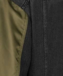 Frame-denim Layered Double Jacket -- Khaki Black Washed
