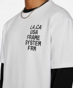 Frame-denim Frame Graphic Tee -- Blanc Men