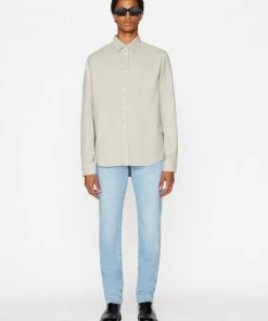 Frame-denim One-Pocket Brushed Flannel -- Deep Fog