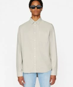 FRAME Sales Shop 48 Frame-denim One-Pocket Brushed Flannel -- Deep Fog