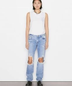 Frame-denim Women Abstract Muscle Tee -- Blanc