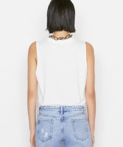 Frame-denim Women Abstract Muscle Tee -- Blanc