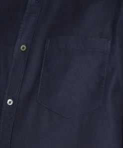 Frame-denim Men One-Pocket Brushed Flannel -- Navy