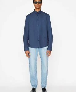 Frame-denim Classic Poplin Shirt -- Dress Blue Men
