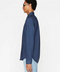 Frame-denim Classic Poplin Shirt -- Dress Blue Men