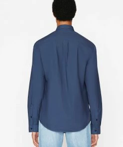 Frame-denim Classic Poplin Shirt -- Dress Blue Men