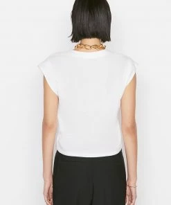 Budget π Frame-denim π© Women Le High Rise V Neck Tee -- Blanc π 15 Frame-denim Women Le High Rise V Neck Tee -- Blanc