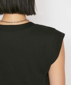 Frame-denim Le High Rise V Neck Tee -- Noir