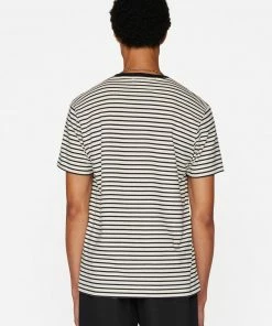 Budget π Frame-denim Men Frame Stripe Tee -- Off White/Noir Multi π 9 Frame-denim Men Frame Stripe Tee -- Off White/Noir Multi