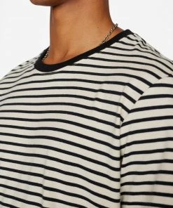 Budget π Frame-denim Men Frame Stripe Tee -- Off White/Noir Multi π 7 Frame-denim Men Frame Stripe Tee -- Off White/Noir Multi