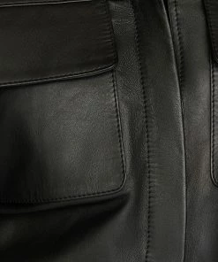 New π Frame-denim π© Women Leather Safari π Shirt -- Noir β¨ 10 Frame-denim Women Leather Safari Shirt -- Noir