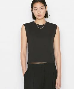 Frame-denim Le High Rise Muscle Tee -- Noir