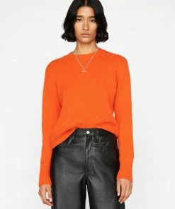 Frame-denim Clean Crewneck Sweater -- Mandarin