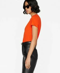 Frame-denim Easy True Tee -- Mandarin