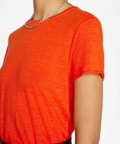 Frame-denim Easy True Tee -- Mandarin