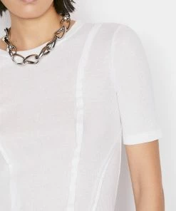 Frame-denim Women Reverse Seam Tee -- Blanc