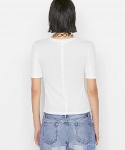 Frame-denim Women Reverse Seam Tee -- Blanc