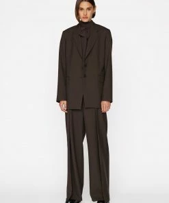 Frame-denim Women Sleeveless Bow Blouse -- Americano