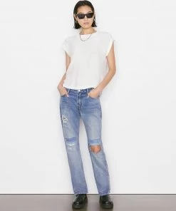 Frame-denim Washable Silk Oversized Tee -- Off White Women