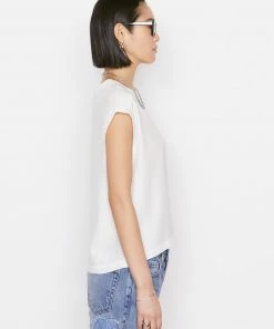 Promo ๐ Frame-denim Washable Silk Oversized Tee -- Off White ๐ฉ Women โญ 11 Frame-denim Washable Silk Oversized Tee -- Off White Women