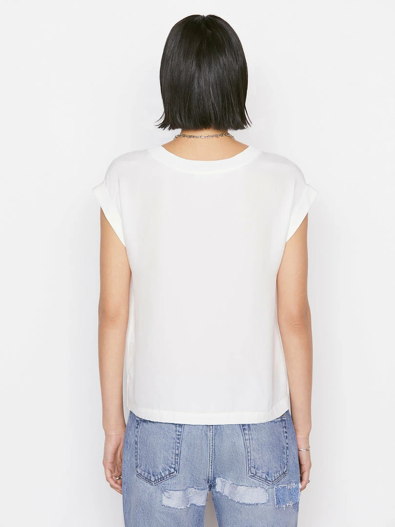 Promo ๐ Frame-denim Washable Silk Oversized Tee -- Off White ๐ฉ Women โญ 5 Frame-denim Washable Silk Oversized Tee -- Off White Women