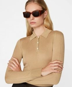 Coupon π Frame-denim Refined Polo Sweater -- Taupe π© Women π₯ 8 Frame-denim Refined Polo Sweater -- Taupe Women