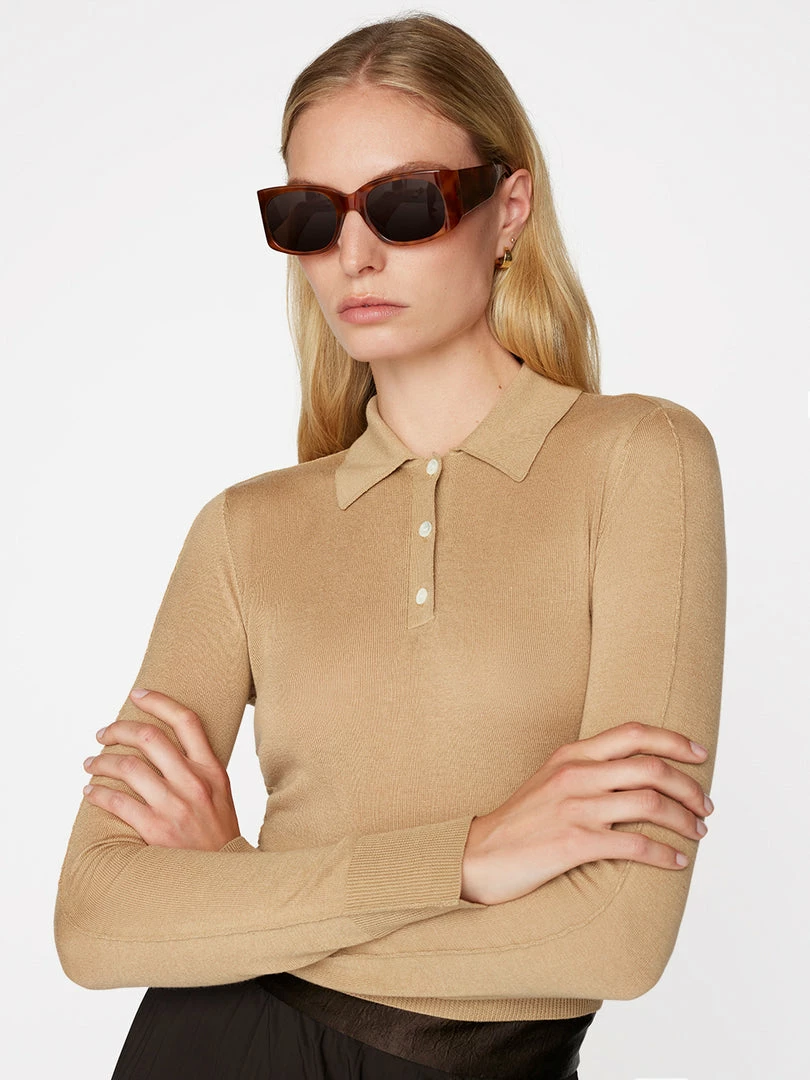 Coupon π Frame-denim Refined Polo Sweater -- Taupe π© Women π₯ 3 Frame-denim Refined Polo Sweater -- Taupe Women