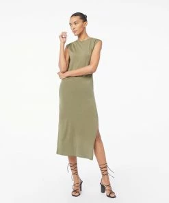 Frame-denim Women Le Muscle Maxi Dress -- Military