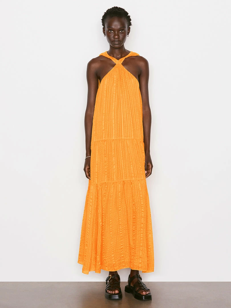 Flash Sale β Frame-denim Draped Halter Maxi π Dress -- Kumquat π― 1 Frame-denim Draped Halter Maxi Dress -- Kumquat