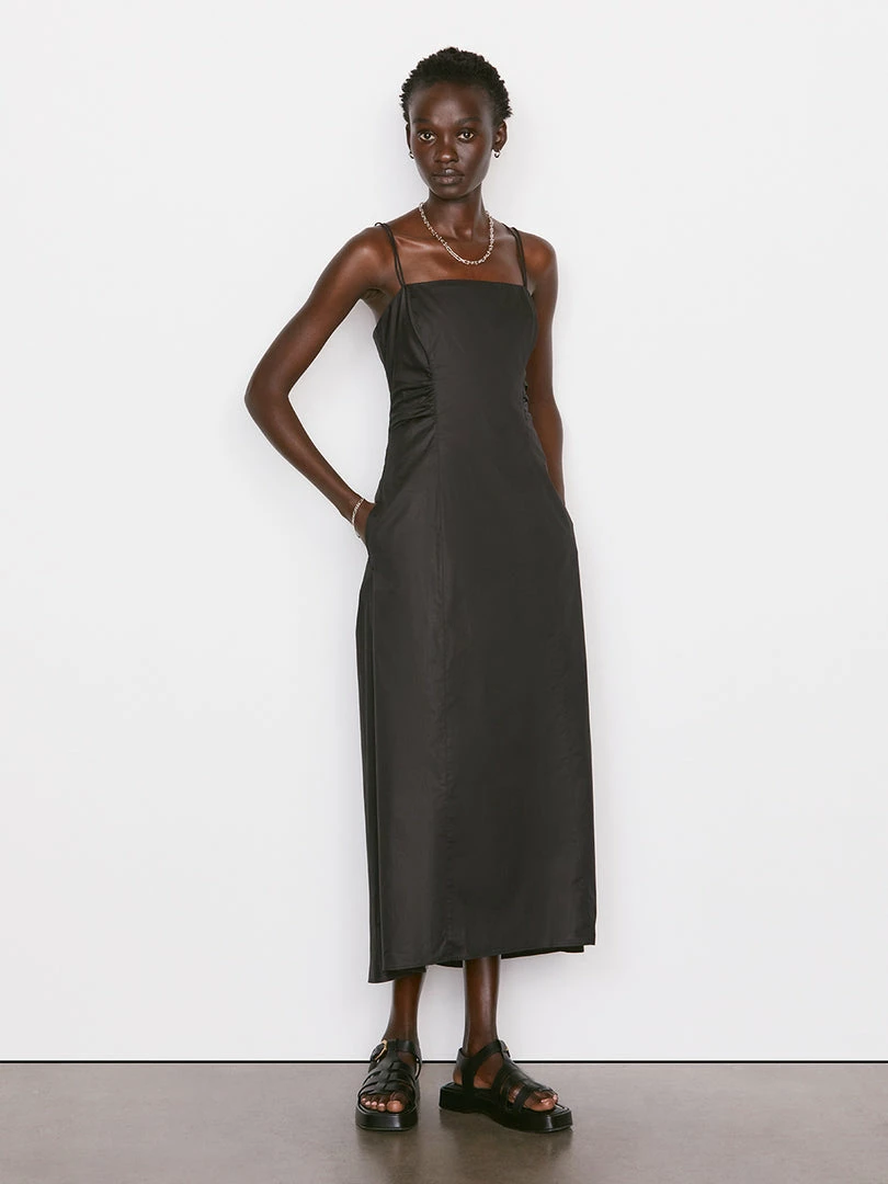 Flash Sale β€οΈ Frame-denim Tie Back Midi π Dress -- Noir π© Women π 3 Frame-denim Tie Back Midi Dress -- Noir Women