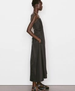 Flash Sale β€οΈ Frame-denim Tie Back Midi π Dress -- Noir π© Women π 11 Frame-denim Tie Back Midi Dress -- Noir Women