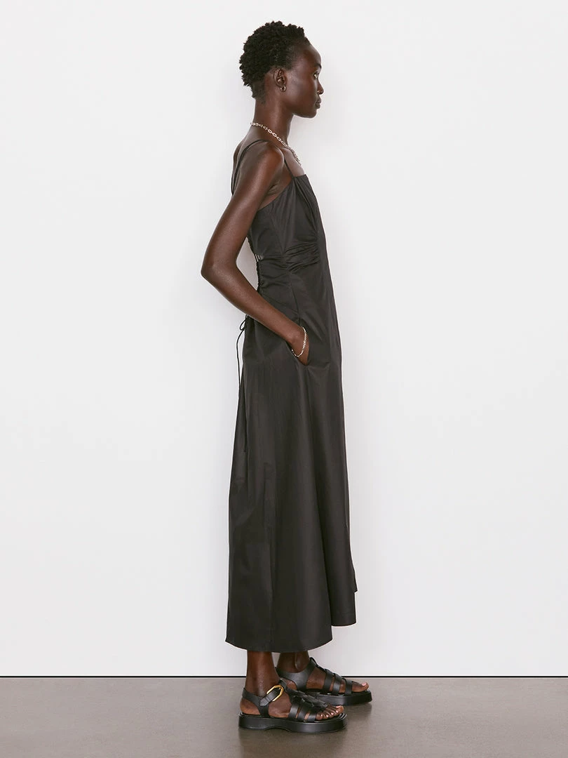 Flash Sale β€οΈ Frame-denim Tie Back Midi π Dress -- Noir π© Women π 4 Frame-denim Tie Back Midi Dress -- Noir Women