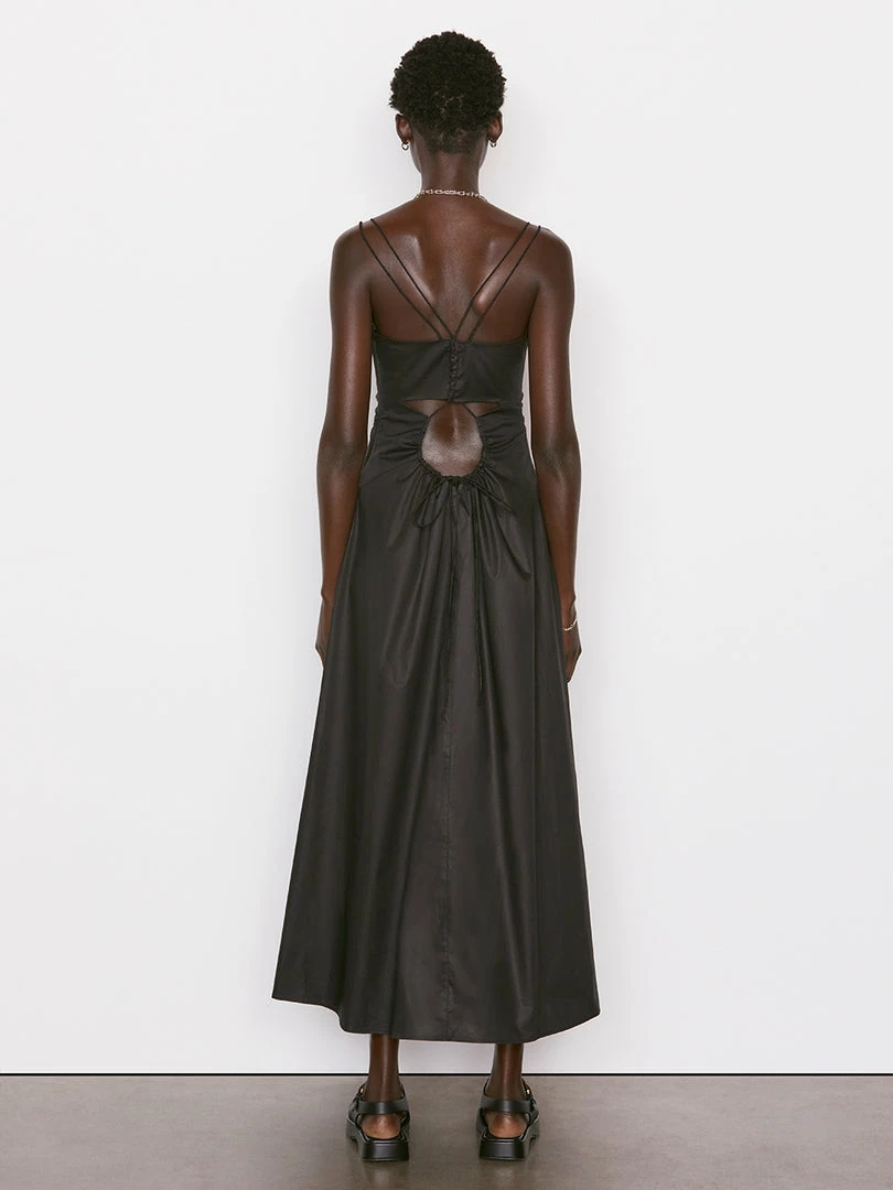 Flash Sale β€οΈ Frame-denim Tie Back Midi π Dress -- Noir π© Women π 8 Frame-denim Tie Back Midi Dress -- Noir Women