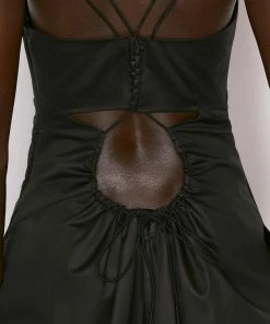 Flash Sale β€οΈ Frame-denim Tie Back Midi π Dress -- Noir π© Women π 14 Frame-denim Tie Back Midi Dress -- Noir Women