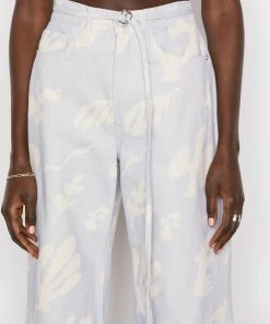 Flash Sale β¨ Frame-denim π© Women High Rise Baggy Pant -- Tropical Chambray Abstract π― 9 Frame-denim Women High Rise Baggy Pant -- Tropical Chambray Abstract