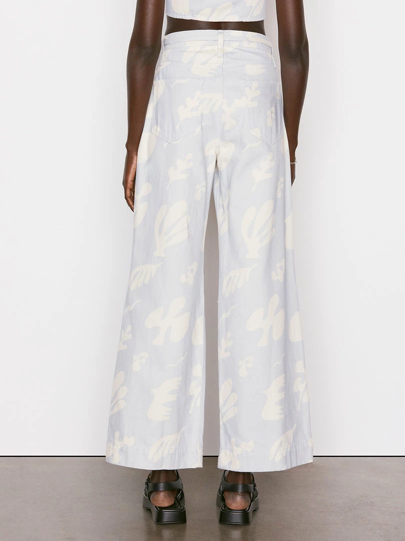 Flash Sale β¨ Frame-denim π© Women High Rise Baggy Pant -- Tropical Chambray Abstract π― 7 Frame-denim Women High Rise Baggy Pant -- Tropical Chambray Abstract