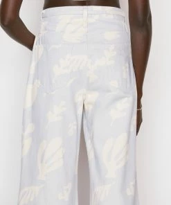 Flash Sale β¨ Frame-denim π© Women High Rise Baggy Pant -- Tropical Chambray Abstract π― 12 Frame-denim Women High Rise Baggy Pant -- Tropical Chambray Abstract